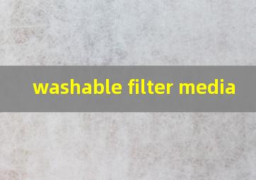 washable filter media